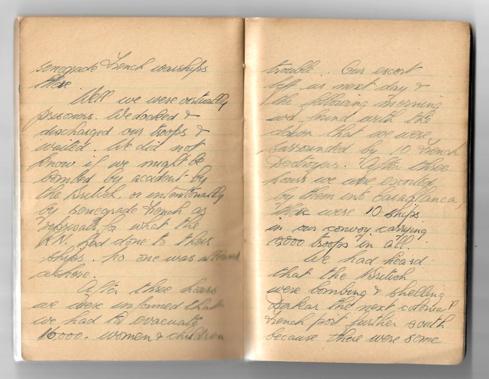 WW2 Diary Horace Read - Clan Macbean Civilians Rescue Gibraltar Spain 1940 e