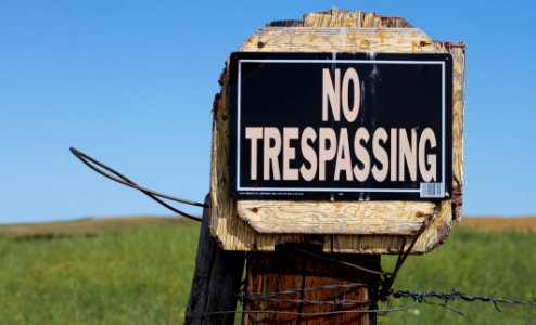No Trespassing Through the Open Gate photo