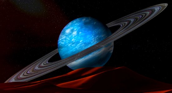 Ringed Blue Planet photo