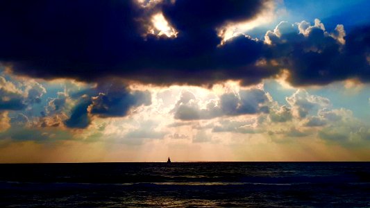Clouds over the sea photo