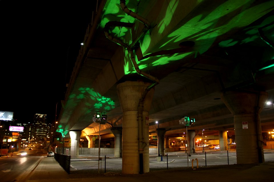 I-93 Viaduct Parking Light Art, March 10, 2014