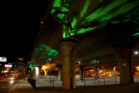 I-93 Viaduct Parking Light Art, March 10, 2014