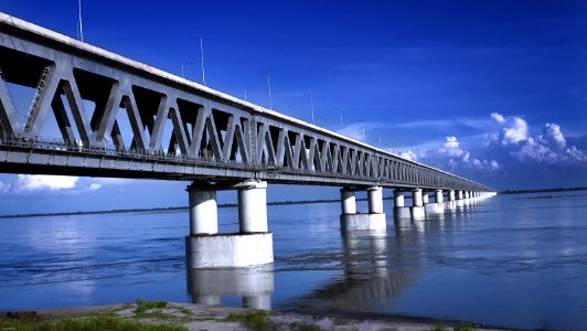 Bogibeel Bridge ................Asia’s 2nd longest rail-cum-road bridge and has a serviceable period of around 120 years.[5] It is the 5th longest bridge in India after Bhupen Hazarika Setu,