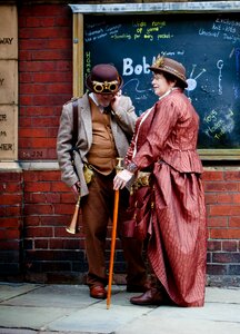 Gothic steam-punk casal photo