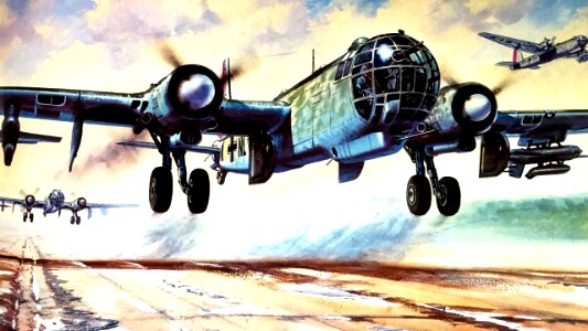 PLANE MPW2 HEINKEL He 177 Greif - Art by Roy Cross