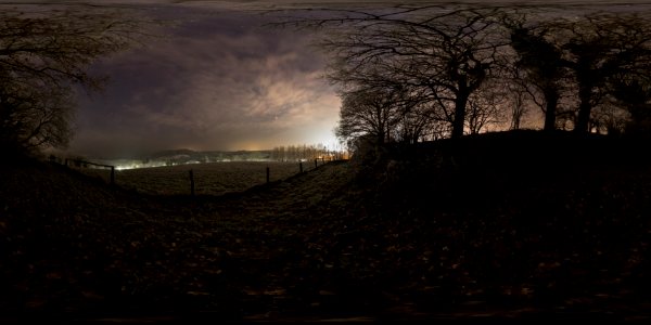 Lunar Eclipse 21.01.2019 from Klinkenberg (Panorama)