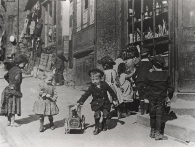 058366:Children playing Pilgrim Street Newcastle upon Tyne Unknown c.1890 photo