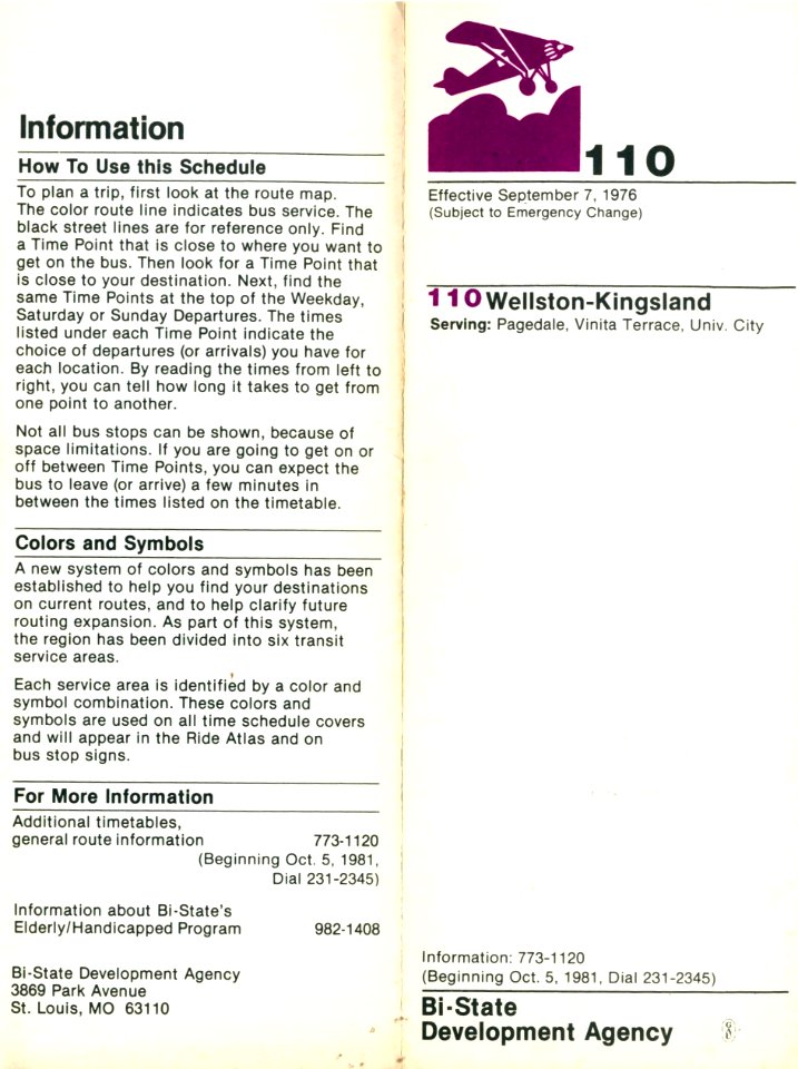 (1976) #110 Wellston-Kingsland [front & back]