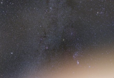 Orion + winter Milky Way + light pollution
