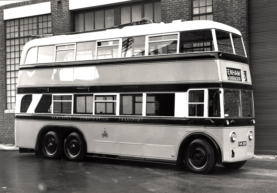 054254:Trolleybus Newcastle upon Tyne Riddell Undated