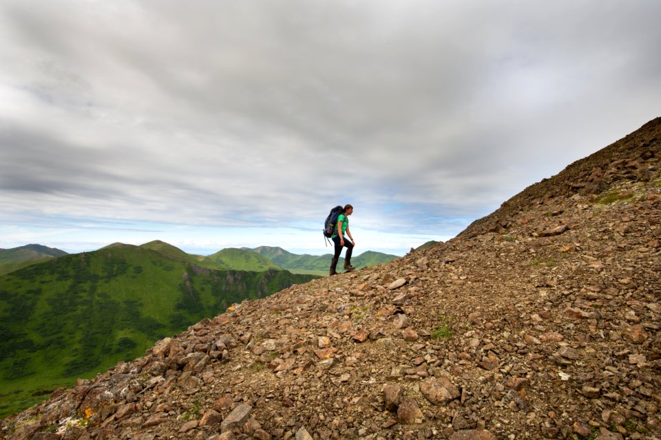 Climbing the ridge