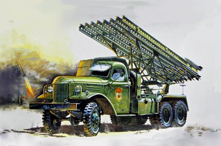 A Zil 151 truck with Katyusa rocketlauncer