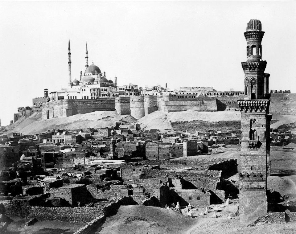 No Known Restrictions: "Cairo: Citadel and tombs" by Antonio Beato, between 1870-1890 (LOC) photo