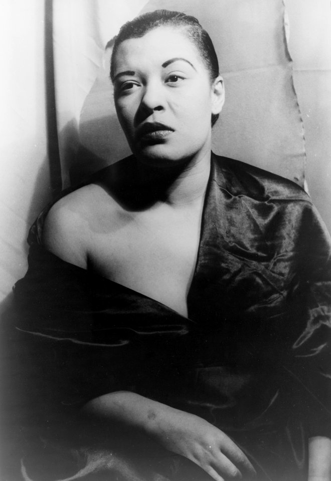 No Known Restrictions: Portrait of Billie Holiday by Carl Van Vechten, 1949 (LOC)