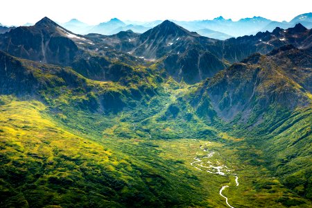 Flying over Kodiak Refuge