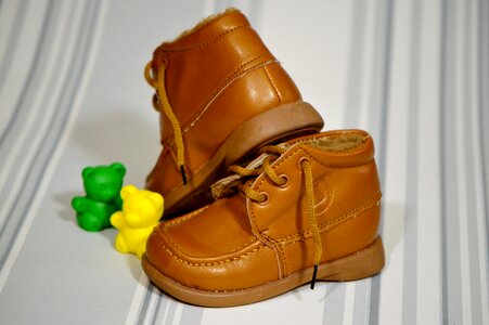 Baby shoes brown photo