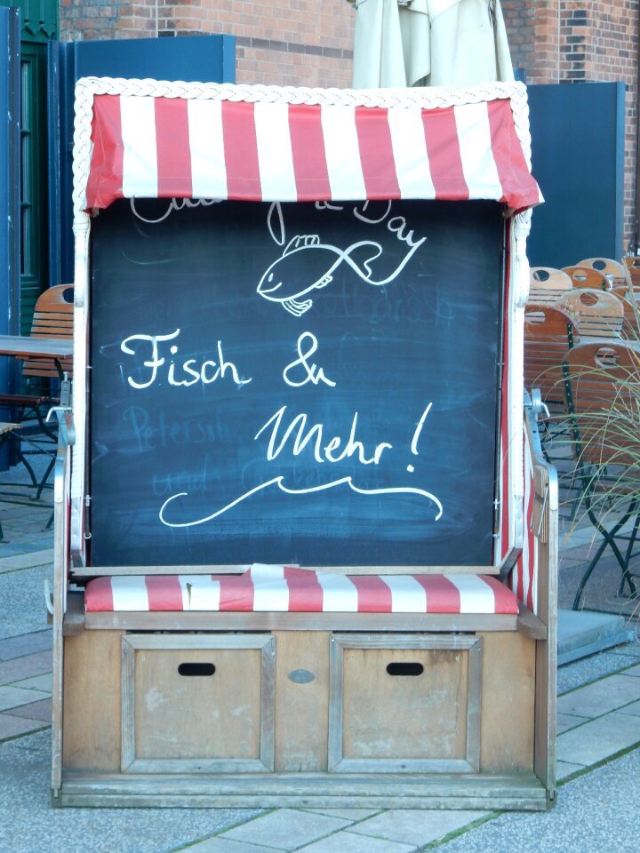 Presentation blackboard restaurant