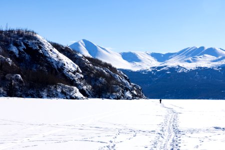 Skiing at Skilak Lake