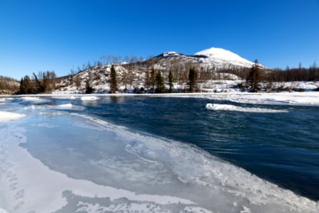 Kenai River in the snow