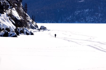 Skiing at Skilak Lake