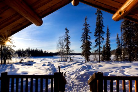 Looking out at the snow
