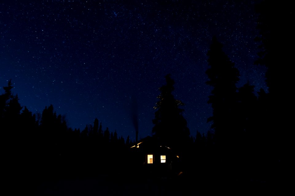 Cabin under the stars
