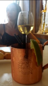 White wine and Moscow mule!