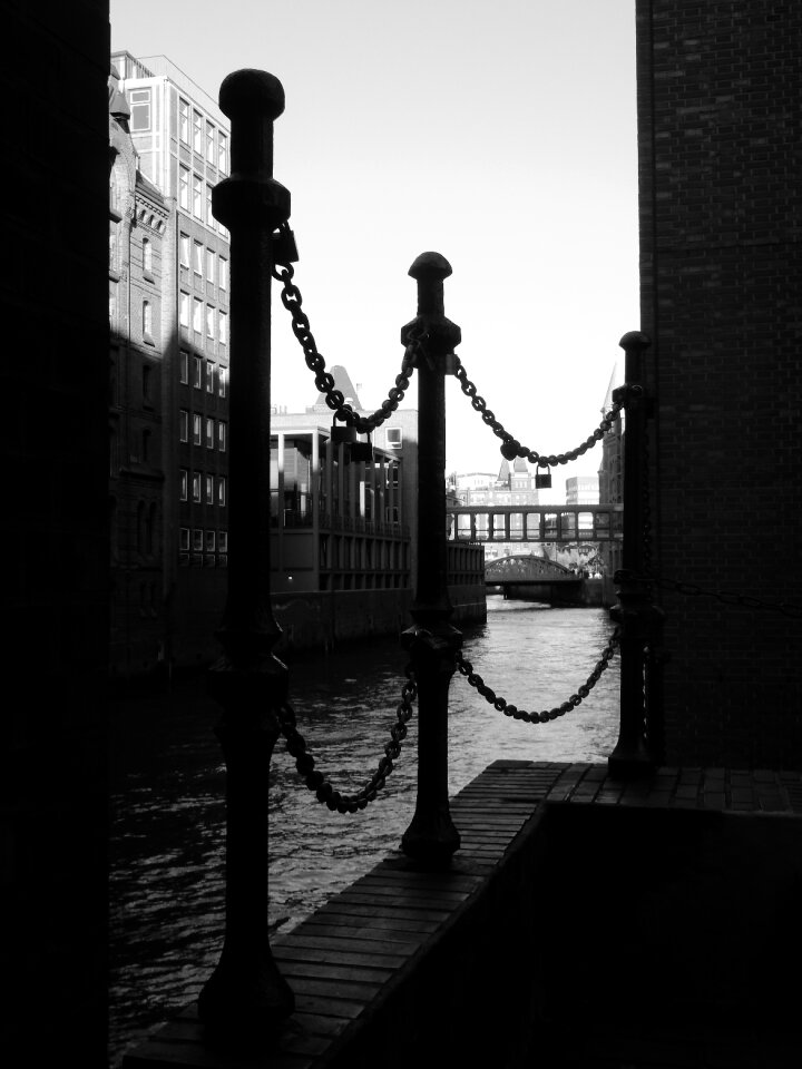 Old speicherstadt architecture houses