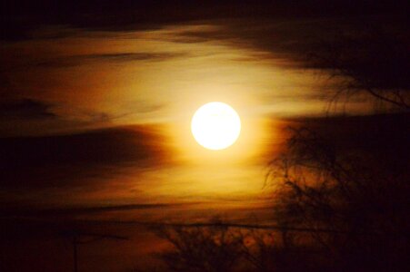 Mystical mood full moon photo