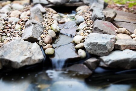 Tilt shift fluent water photo