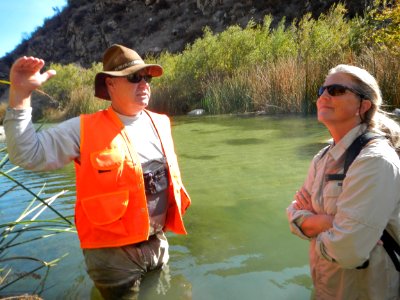 Clark Winchell and Sandi Jacobson at Santa Margarita River headwaters.