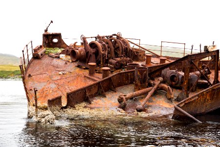 Sunken remains of the Borneo Maru, Kiska