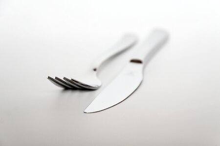 Metal tableware close up