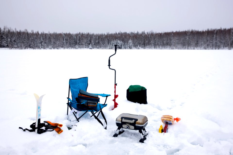 Ice fishing at Kenai Refuge