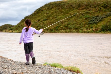Fishing girl