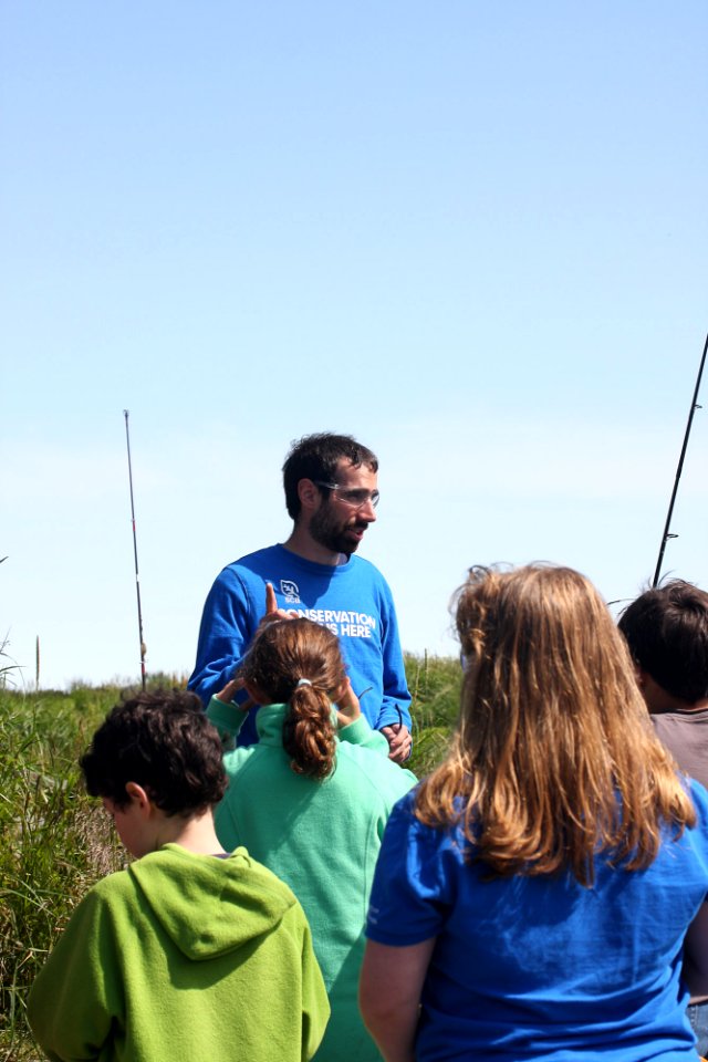 SCA volunteer Rory Psotka with fishing Salmon Camp