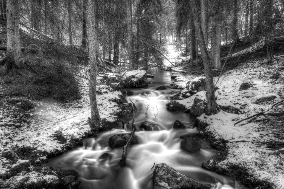 Swedish nature creek waterfall
