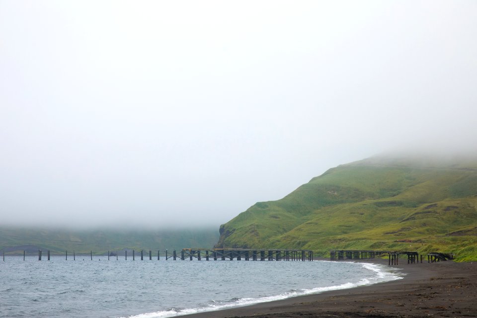 Old dock at Kiska Harbor