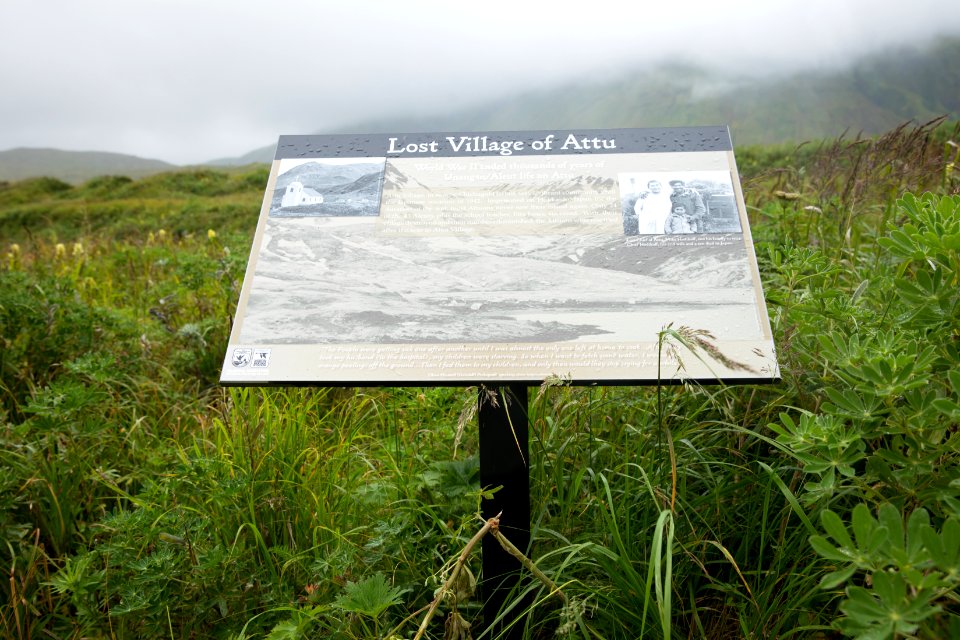 Lost Village of Attu Interpretive Sign