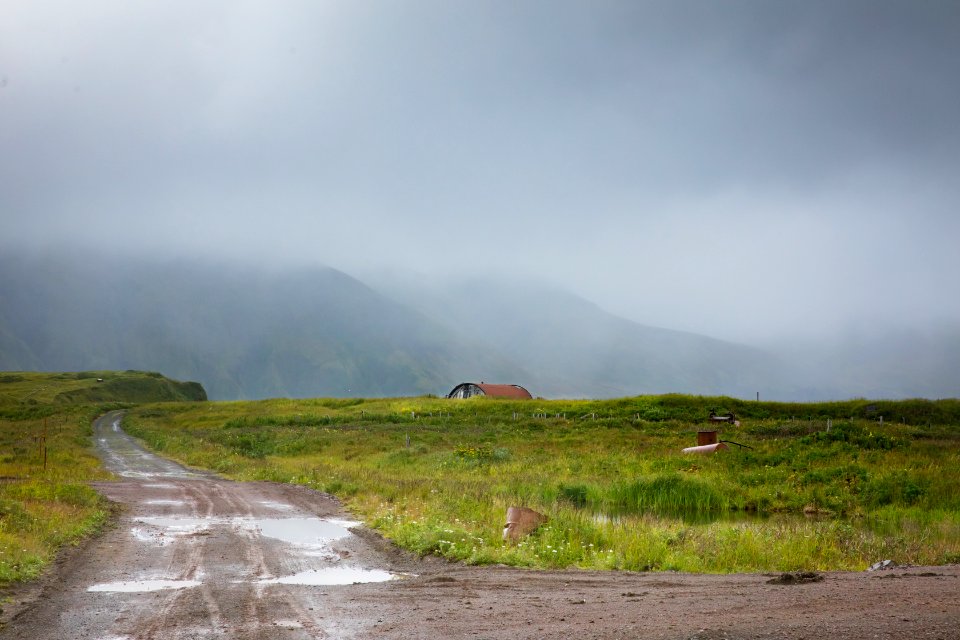 Roads and quonset huts, Attu