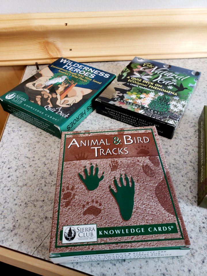 Books at the winter visitor center