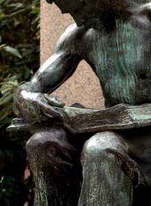 Detail, Daniel Chester French's 1904 Bronze, "Labor Reading" (Pittsburgh, PA)