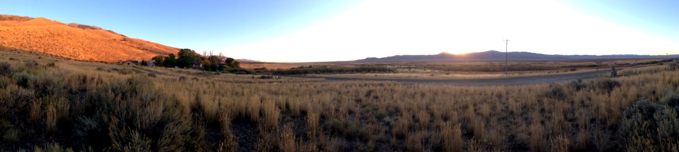 Sunrise near Ruby Lake National Wildlife Refuge HQ