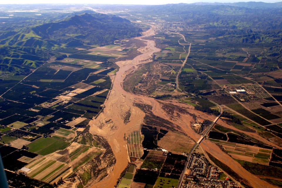 The Santa Clara River during a flood in 2005.