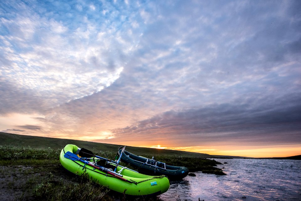 Boats at the edge of the Hula Hula River