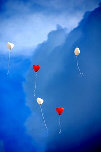 Romance sky heart shaped