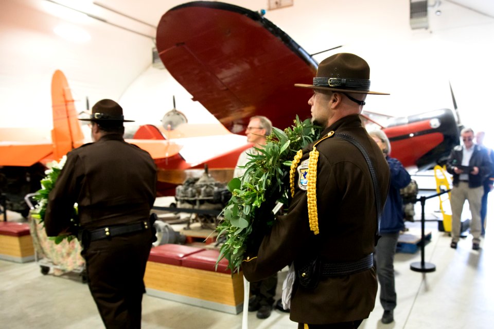 Bringing in Memorial Wreaths