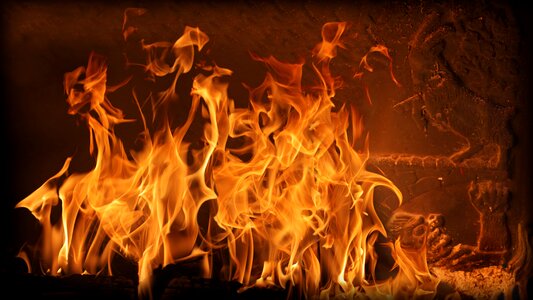 Fireplace flames fight