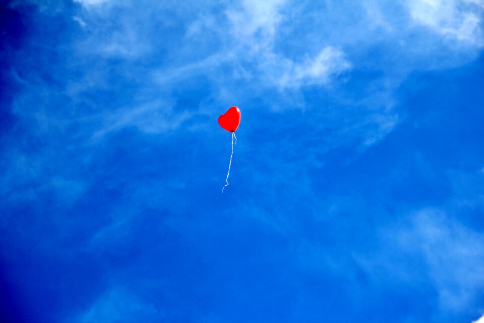 Romance sky heart shaped
