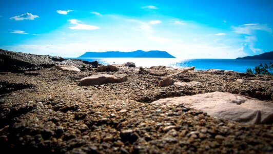 Coast pebble water photo